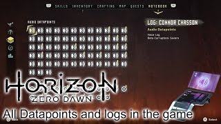 Horizon Zero Dawn  All Datapoints holograms and glyphs  1080p 60fps  No commentary [upl. by Kevin]