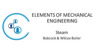 Elements of Mechanical Engineering Module 1 Lecture 6 Babcock amp Wilcox Boiler [upl. by Ranger]