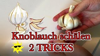 Knoblauch schälen Trick 👍 Genial schnell amp praktisch 💪 [upl. by Gerek307]