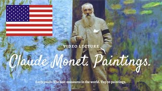 IMPRESSIONIST CLAUDE MONET biography PAINTINGS presented in American museums Giverny in the USA [upl. by Rolyat]