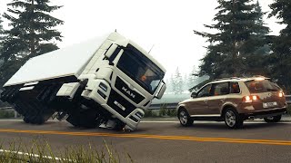 BeamNG Drive  Realistic Rollover Crashes 2 [upl. by Jerry]