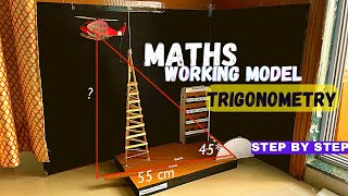 Maths working model trigonometry class 910 th NakulSahuArt [upl. by Viridis]