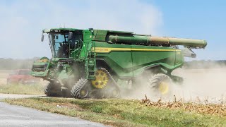 JOHN DEERE X9 1100 Harvesting Corn at Full Speed  CORN HARVEST 2024 [upl. by Pich]