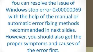 Fix Windows Stop Error 0x00000069 [upl. by Aldredge2]