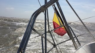 Sailing in near gale conditions on the North Sea HD [upl. by Emiline]