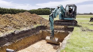 How to install a fibreglass pool shell to level [upl. by Harrietta]