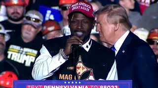 Former NFL player Antonio Brown speaks at Donald Trump rally in Pennsylvania Oct 19 2024 [upl. by Nnaj401]