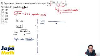 Prova EFOMM Resolvida2019  2020  Matemática  Questão 01 [upl. by Novar]