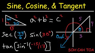 Sine Cosine Tangent Explained  Right Triangle Basic Trigonometry  sin cos tan sec csc cot [upl. by Llerad740]