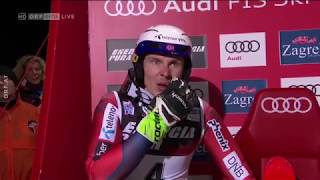 Henrik Kristoffersen EXTREM WÜTEND  Zagreb 04012018 [upl. by Airamahs784]