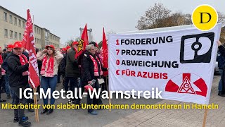 IG Metall streikt in Hameln  das sind die Forderungen [upl. by Euqinot]