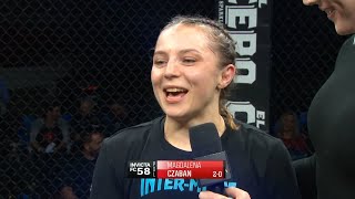 Invicta FC 58 Magdalena Czaban PostFight Interview [upl. by Liw]