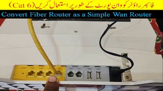 Fiber To Wan  How to convert STC Huawei Gpon Fiber Router Lan Port into Wan Port fiber to wan port [upl. by Cavit510]