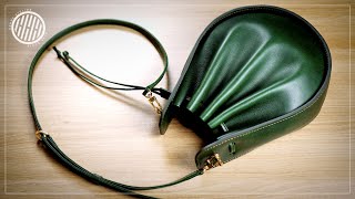 Making a Drawstring Bag  Leathercraft DIY [upl. by Corabel967]