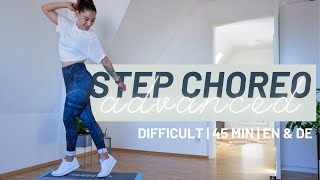 Step Aerobic Choreo Advanced  Difficult  schwer  English amp Deutsch [upl. by Isle]