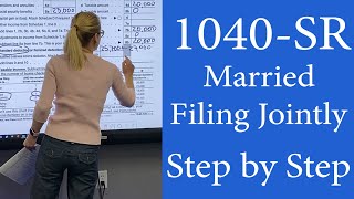 1040sr for Seniors Step by Step Walkthrough of Senior Tax Return 1040SR New IRS Form 1040SR [upl. by Atisusej]