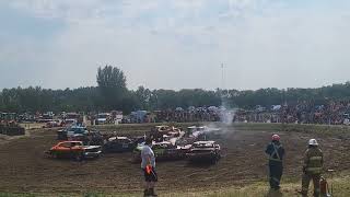 virden demolition derby 2024 final [upl. by Ltsyrk]