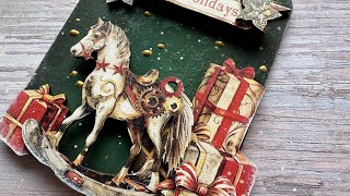 mixed media tag  festive horse [upl. by Thora]