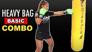 Basic Muay Thai Heavy Bag Combo [upl. by Leahcar]