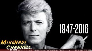 DAVID BOWIE has died  BBC News  Interview  Tribute P1 Jan 2016 [upl. by Aerdnna473]