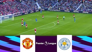 Manchester United vs Leicester 30  Premier League 2425  Match Highlights  Video Game Simulation [upl. by Venterea]