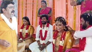 Chinna Marumagal serial again twist wedding episode making [upl. by Lewie113]