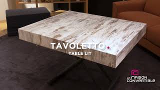 Table basse transformable en lit TAVOLETTO  La Maison Convertible [upl. by Ingaberg]