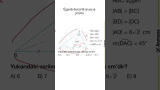 Üçgende benzerlik sorusu ve çözümü [upl. by Frech]
