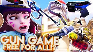 OVERWATCH FREE FOR ALL GUN GAME CUSTOM GAMEMODE [upl. by Aretse]