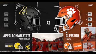 CLEMSON TIGERS vs Appalachian STATE MOUNTAINEERS  FULL GAME SIM  GAMEPLAY PS5 accfootball [upl. by Cobby]