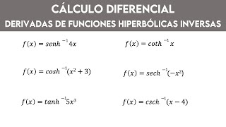 Derivación de Funciones Hiperbólicas Inversas [upl. by Minor]