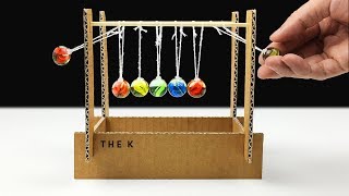 How to Make Newton’s Cradle from Cardboard [upl. by Vevay18]