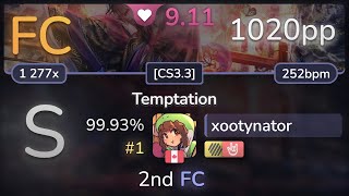 91⭐ xootynator  Arash  Temptation CS33 HDHR 9993 FC 1  1020pp  osu [upl. by Foulk630]