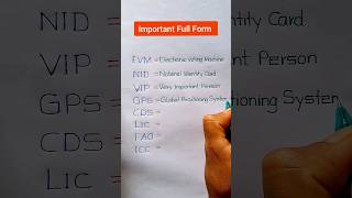 Important Full Form  EVMNIDVIPGPSCDSLICFAOICC Full Form shorts [upl. by Karolyn185]