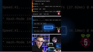 Raspberry Pi 5 vs Pi 4 password cracking performance tests shorts raspberrypi5 raspberrypi [upl. by Ahseim]