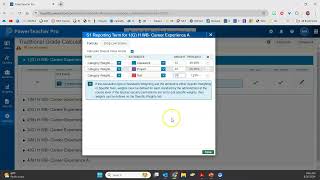 HHS PowerTeacher Pro Setup Traditional Grade Calculations [upl. by Nylsej451]