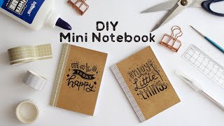 🗒 DIY mini notebook⎪how to make notebook 🔖 [upl. by Abihsat]