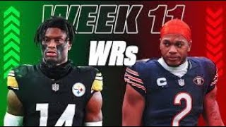 Start Em Sit Em Wide Receivers For Fantasy Football Week 11 [upl. by Gilson]