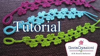 Tutorial 15 Parte1 Bracciali Cuori Doppi all Uncinetto Cruciani Crochet DoubleHearts Bracelets [upl. by Sosthena909]