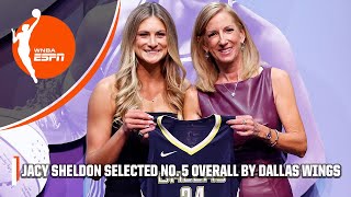 Jacy Sheldon is headed to the Dallas Wings with the No 5 OVERALL PICK 👏  WNBA Draft [upl. by Amado68]