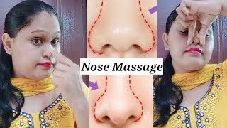 Nose Massage ll Slim noses massages ll nose shape Massage ll nose massage beauty [upl. by Quinby]