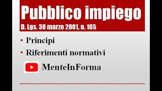 Testo Unico Pubblico Impiego D Lgs n 165 del 2001 Parte 46 furbetti del cartellino e weekend [upl. by Aikrehs]