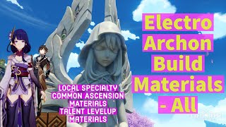 Raiden Shogun Level Up  Ascension Materials amp Talents Upgrade Materials [upl. by Edivad]