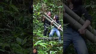 Plz like 👍Making food in jungle 😱 survival cooking chinesefood funny factswood comedyfilms [upl. by Bysshe]