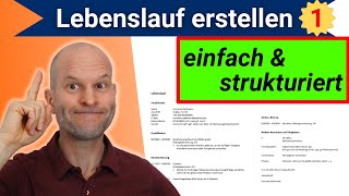 Lebenslauf erstellen einfach in Word amp gut strukturiert  Teil 1 [upl. by Eceirtal]