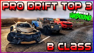 Top 3 Meta Best PRO DRIFT Cars for B Class   Need for Speed Unbound [upl. by Kingsly]