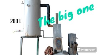 Big rocket stove water heater V2 [upl. by Cappella]