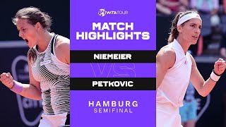 Jule Niemeier vs Andrea Petkovic  2021 Hamburg Semifinal  WTA Match Highlights [upl. by Ami]