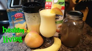 How to make Irish MossSea Moss Mango Pineaple SmoothieJamaican food [upl. by Annaeel]