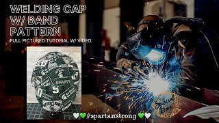 Make your own WELDING CAP Tonight 6 panel w BAND  NO CONE HEAD  Sew it TONIGHT [upl. by Lopes]